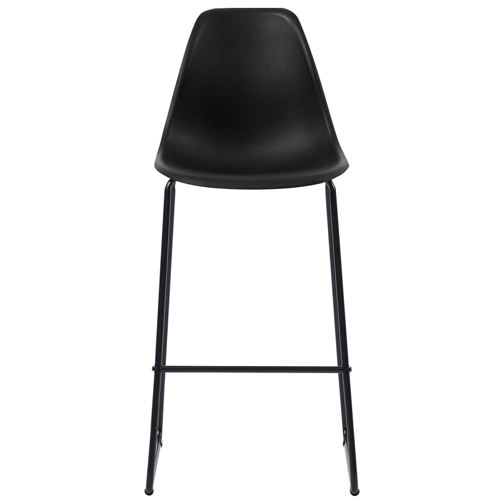 vidaXL Barstoelen 6 st kunststof zwart