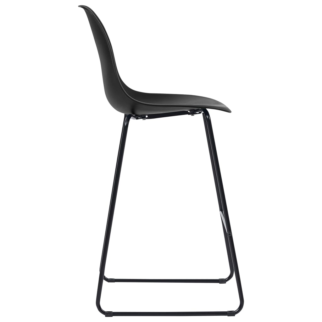 vidaXL Barstoelen 6 st kunststof zwart