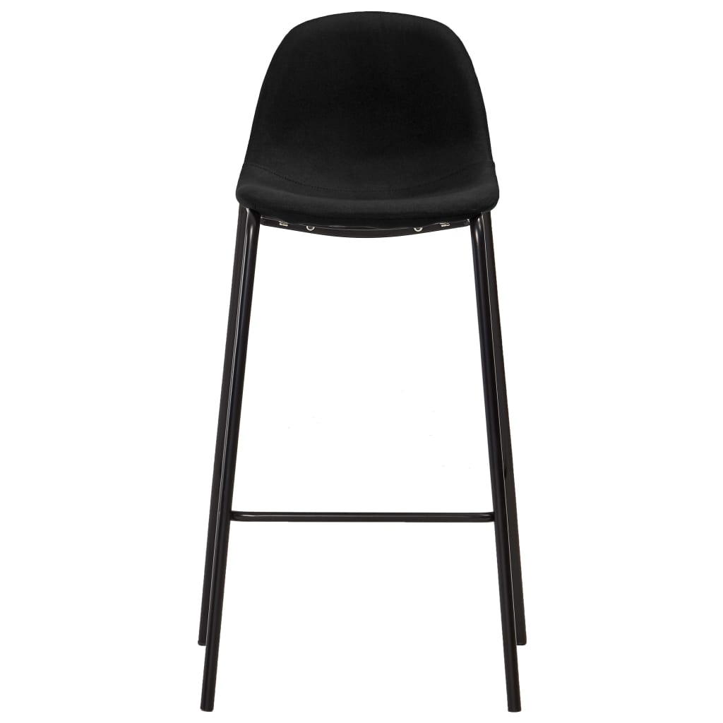 vidaXL Barstoelen 6 stof noir