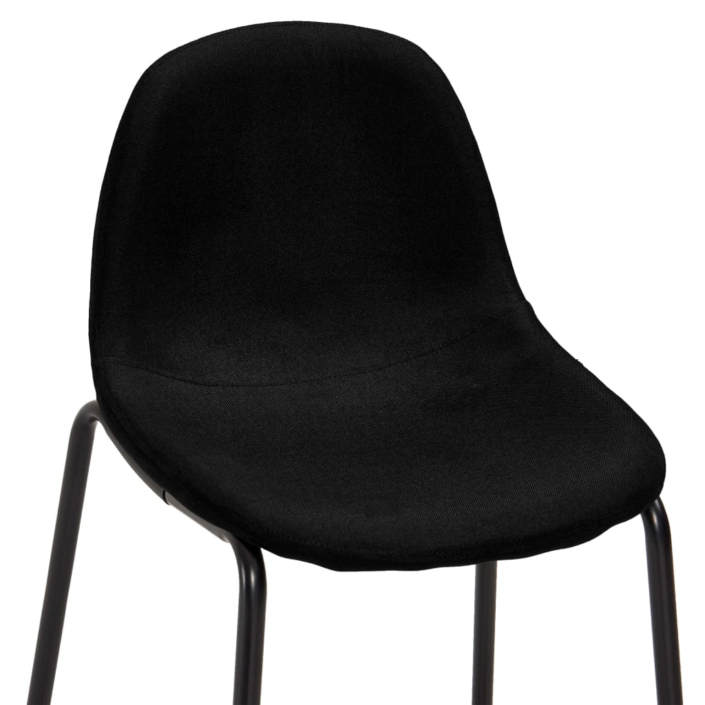 vidaXL Barstoelen 6 stof noir