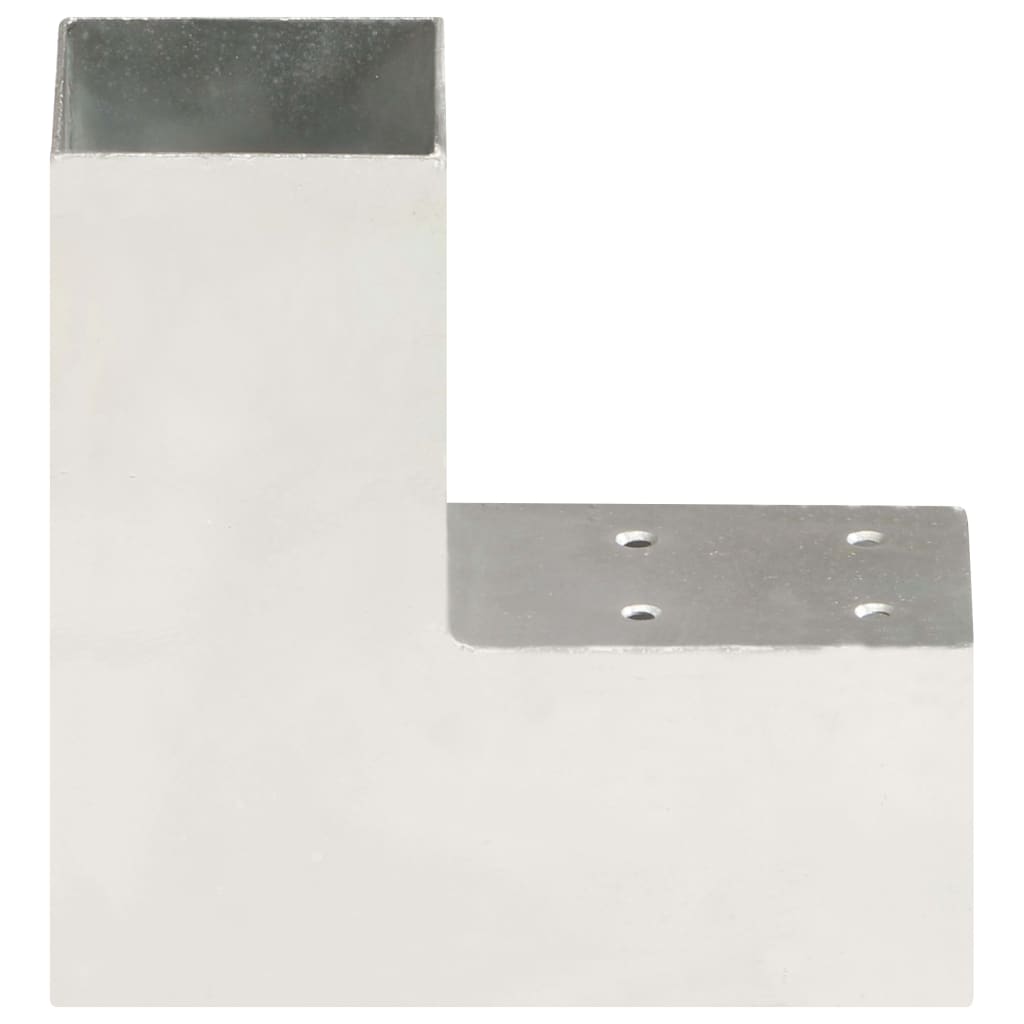 vidaXL Post Connector L-shape 71x71 mm Galvanized Metal