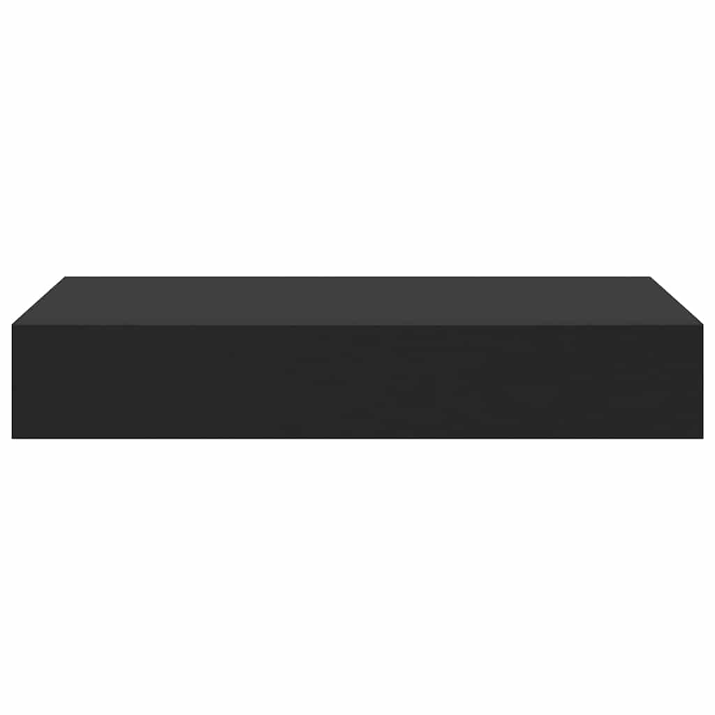 vidaXL Wandschap met lade zwevend 48x25x8 cm zwart