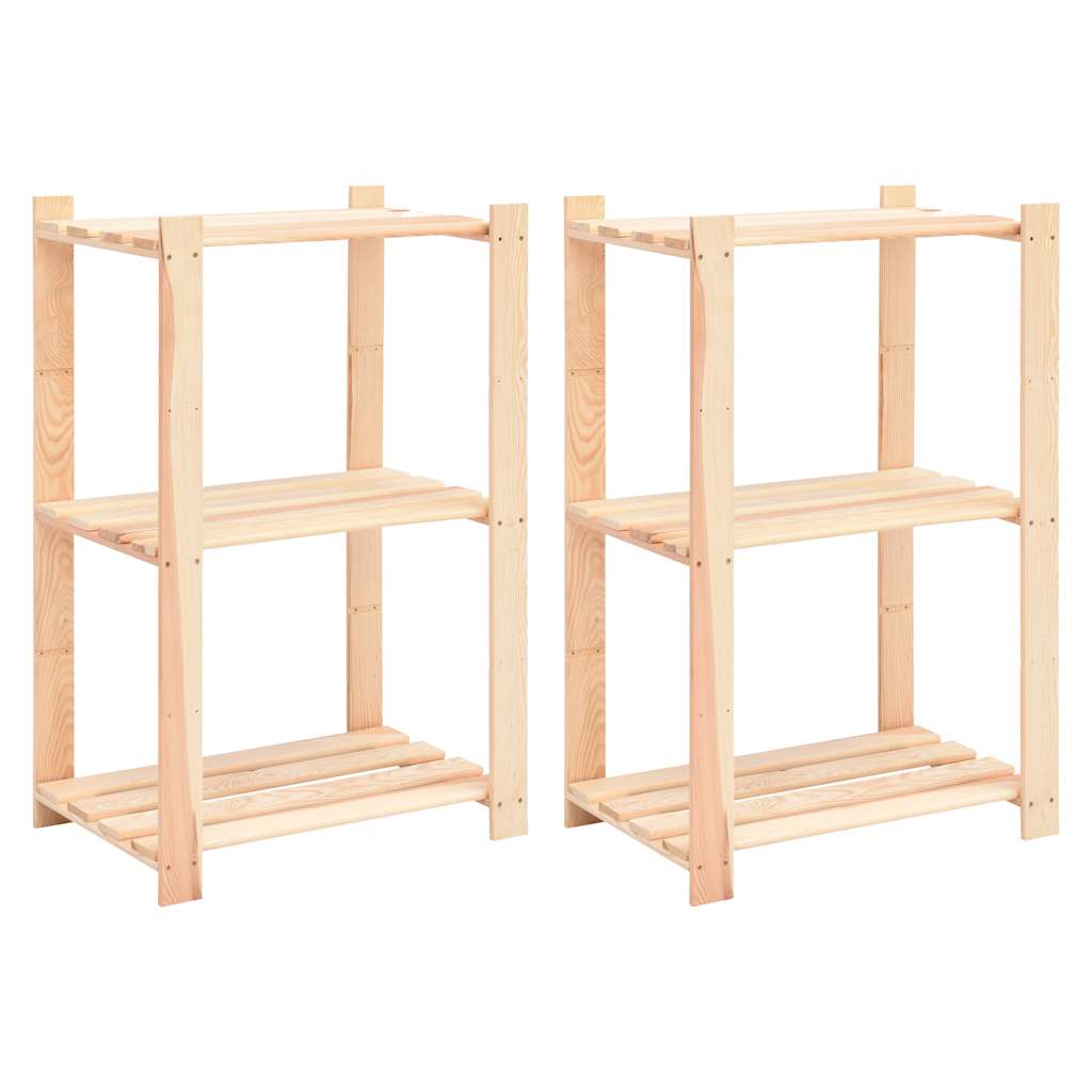 vidaXL Opbergrek 3-laags 60x38x90 cm massief grenenhout 150 kg