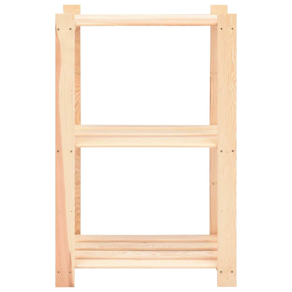 vidaXL Opbergrek 3-laags 60x38x90 cm massief grenenhout 150 kg