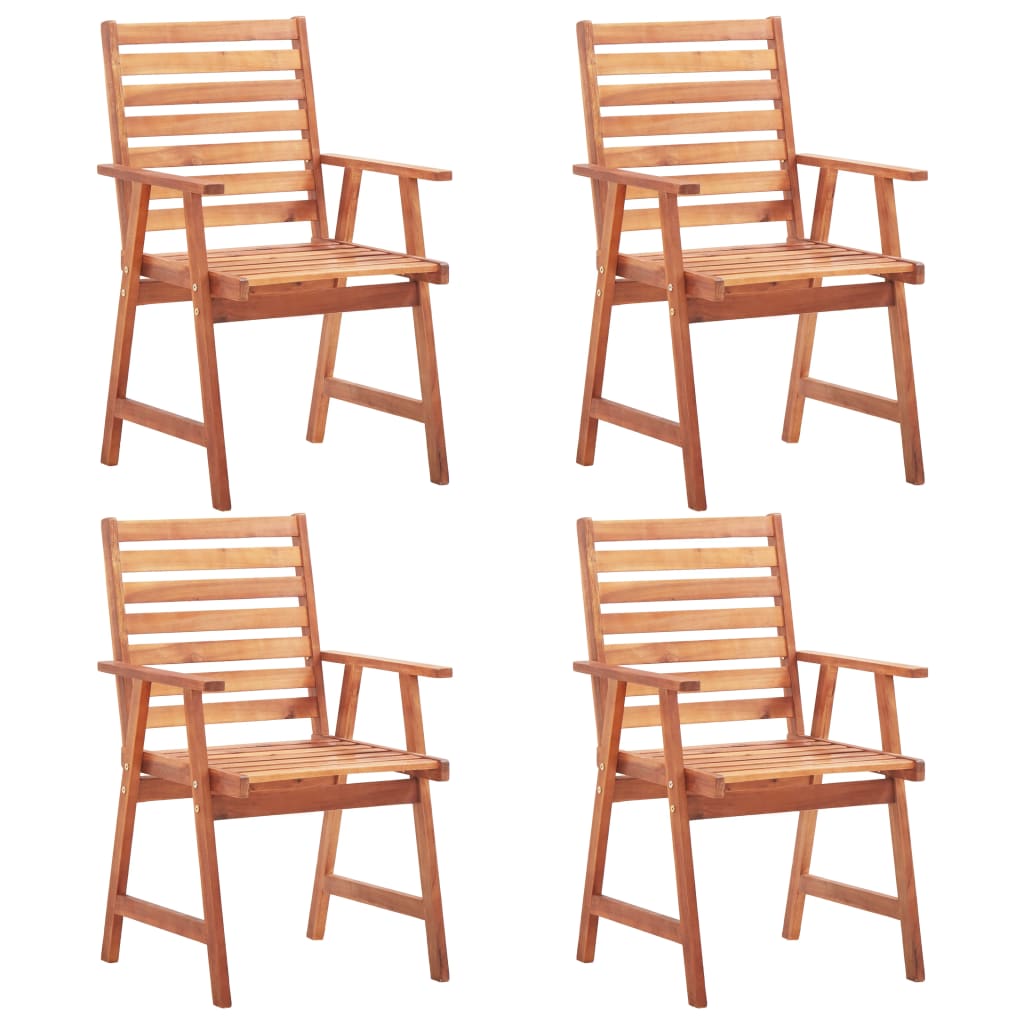 vidaXL Garden Chairs 4 pcs Solid Acacia Wood