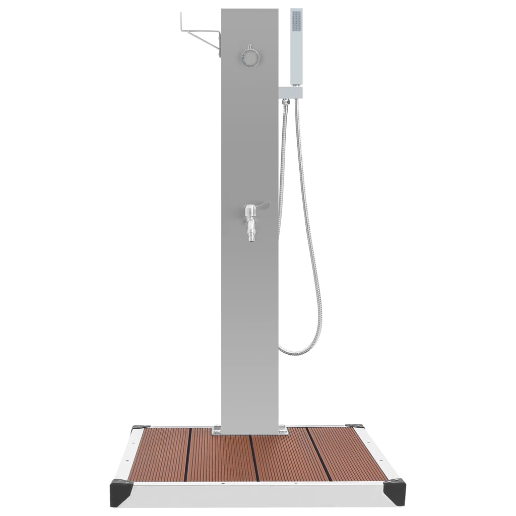 vidaXL Outdoor Shower with Tray HKC Stainless Steel