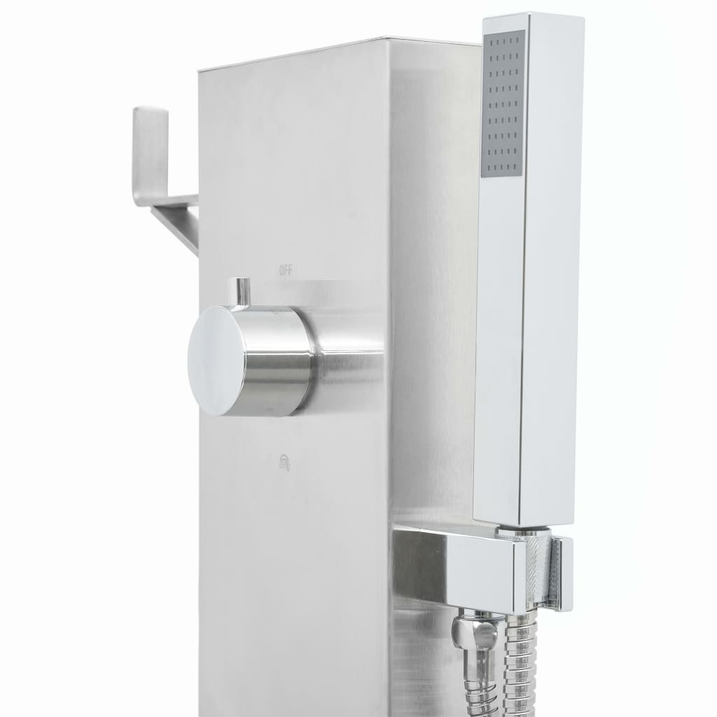 vidaXL Outdoor Shower with Tray HKC Stainless Steel