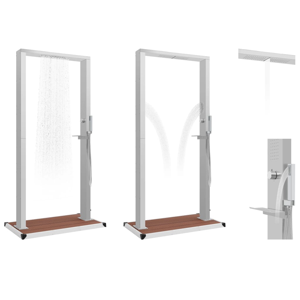 vidaXL Outdoor Shower with Tray HKC Stainless Steel