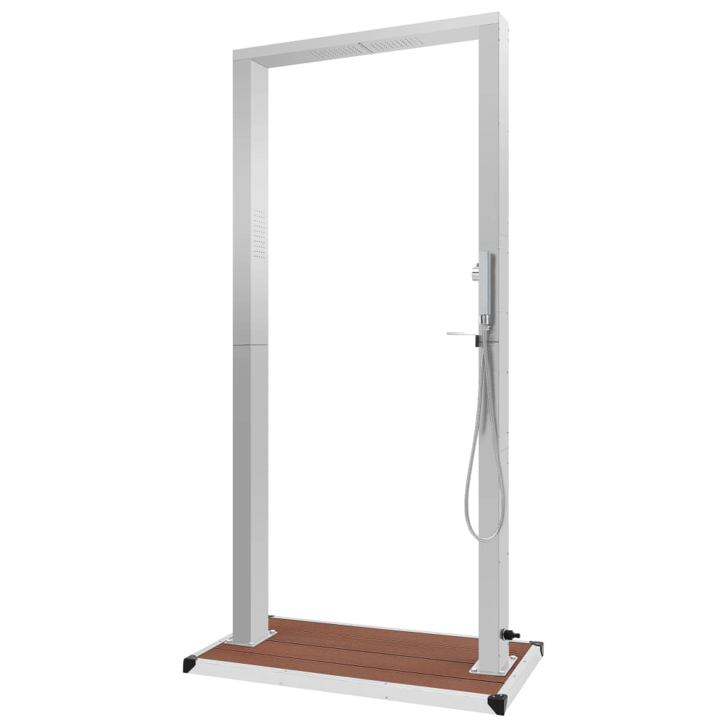 vidaXL Outdoor Shower with Tray HKC Stainless Steel