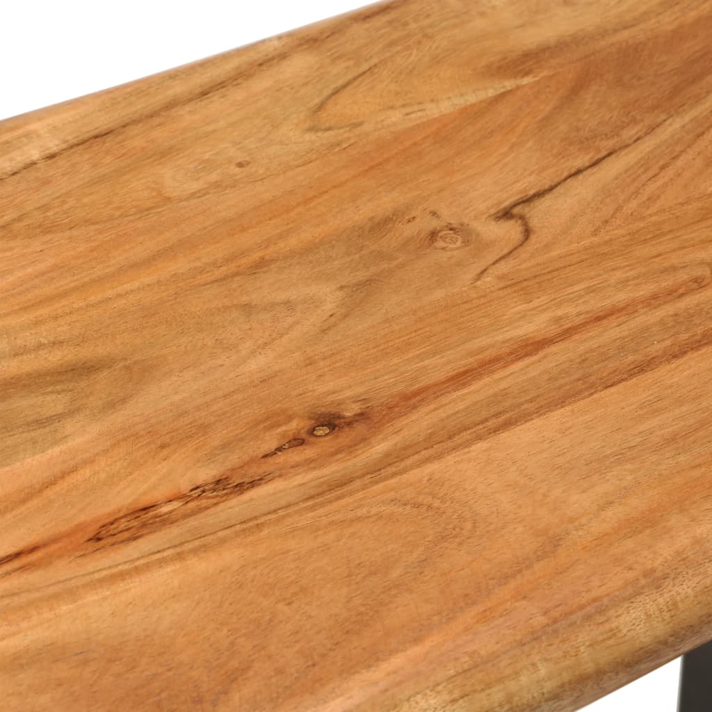 vidaXL Tree Trunk Bench 110 cm Solid Acacia Wood and Steel