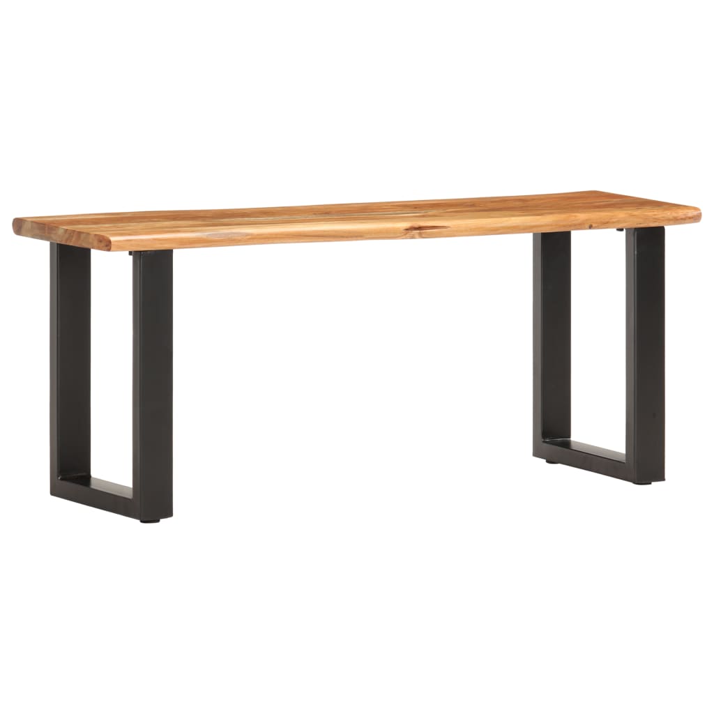 vidaXL Tree Trunk Bench 110 cm Solid Acacia Wood and Steel