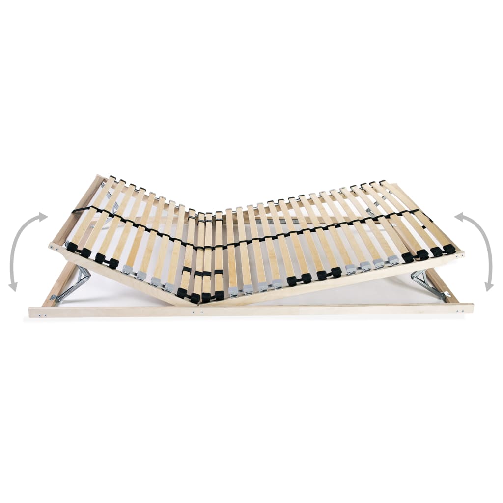 vidaXL Bed Slats 2 pcs with 28 Slats 7 Zones 70x200 cm