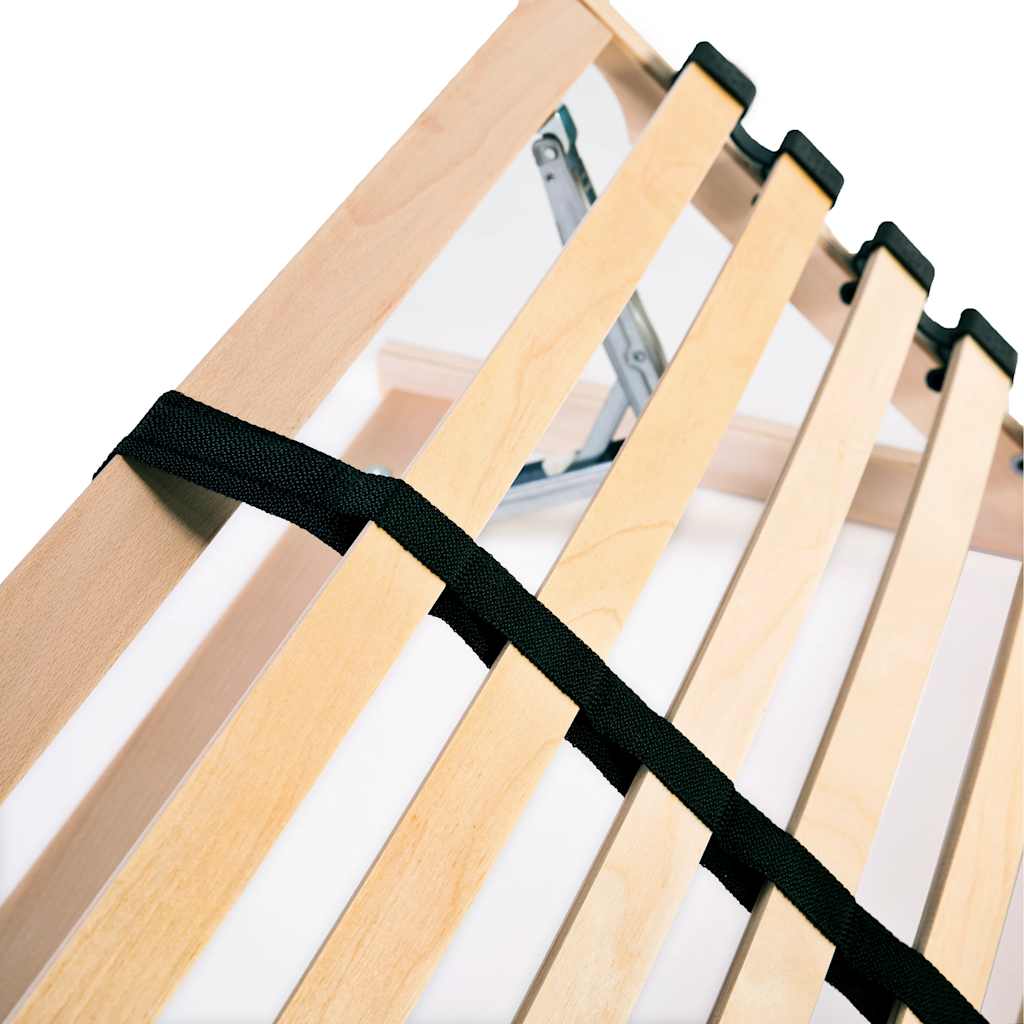 vidaXL Slatted bed base 2 pcs with 28 slats 7 zones 70x200 cm