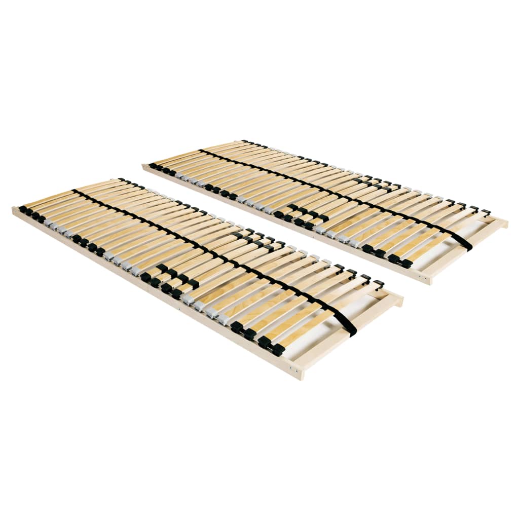 vidaXL Lattes 2 pièces avec 28 lattes 7 zones 70x200 cm