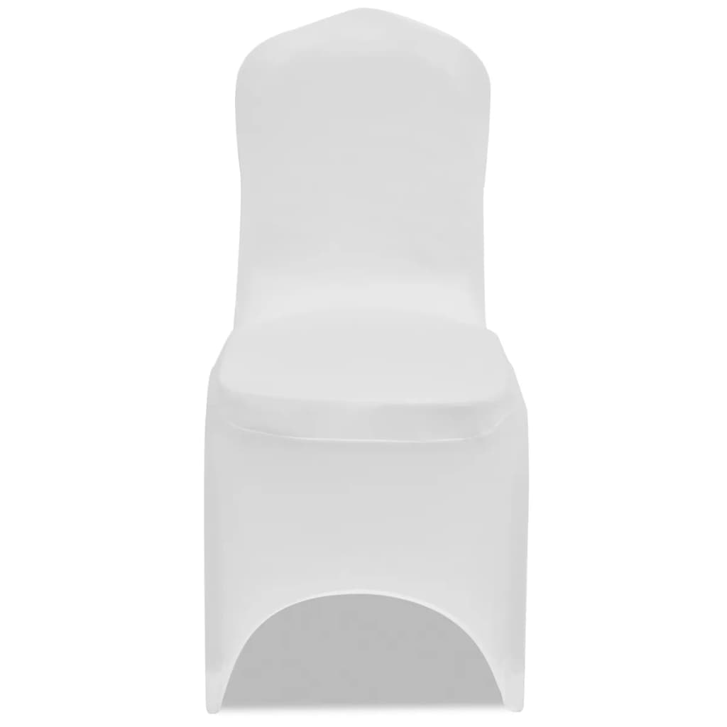 vidaXL Chair covers stretch 18 pcs white