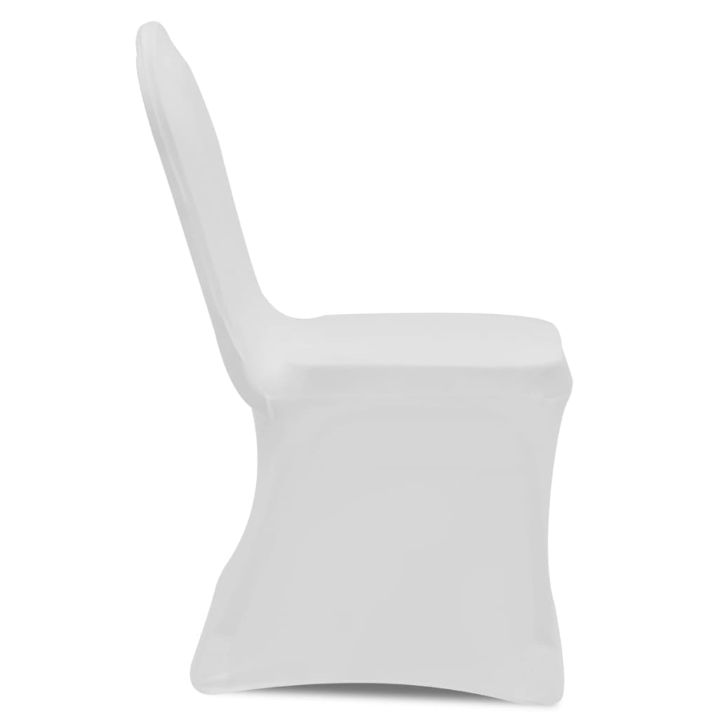 vidaXL Chair covers stretch 18 pcs white