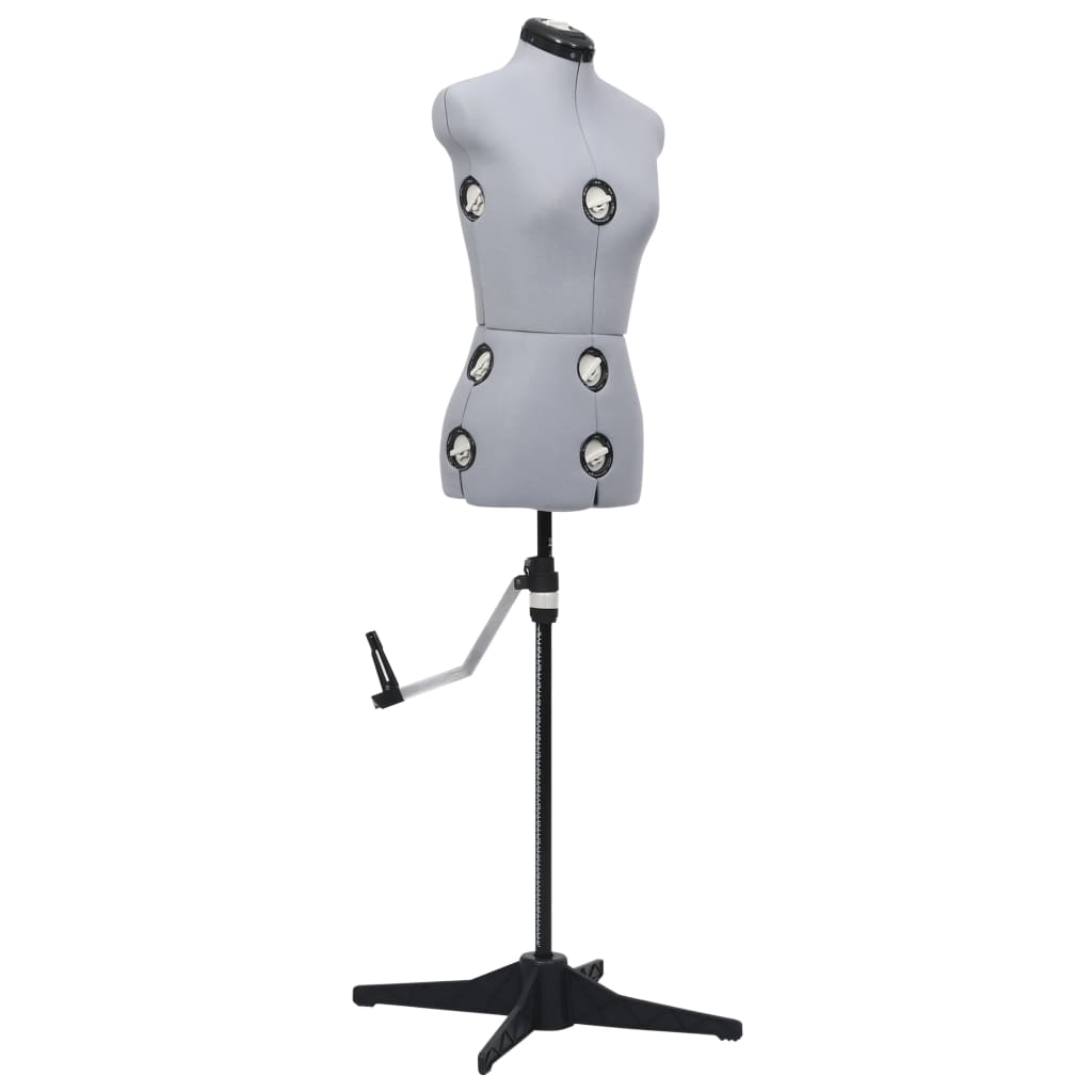 vidaXL Mannequin Adjustable Female Size 33-40 S Grey