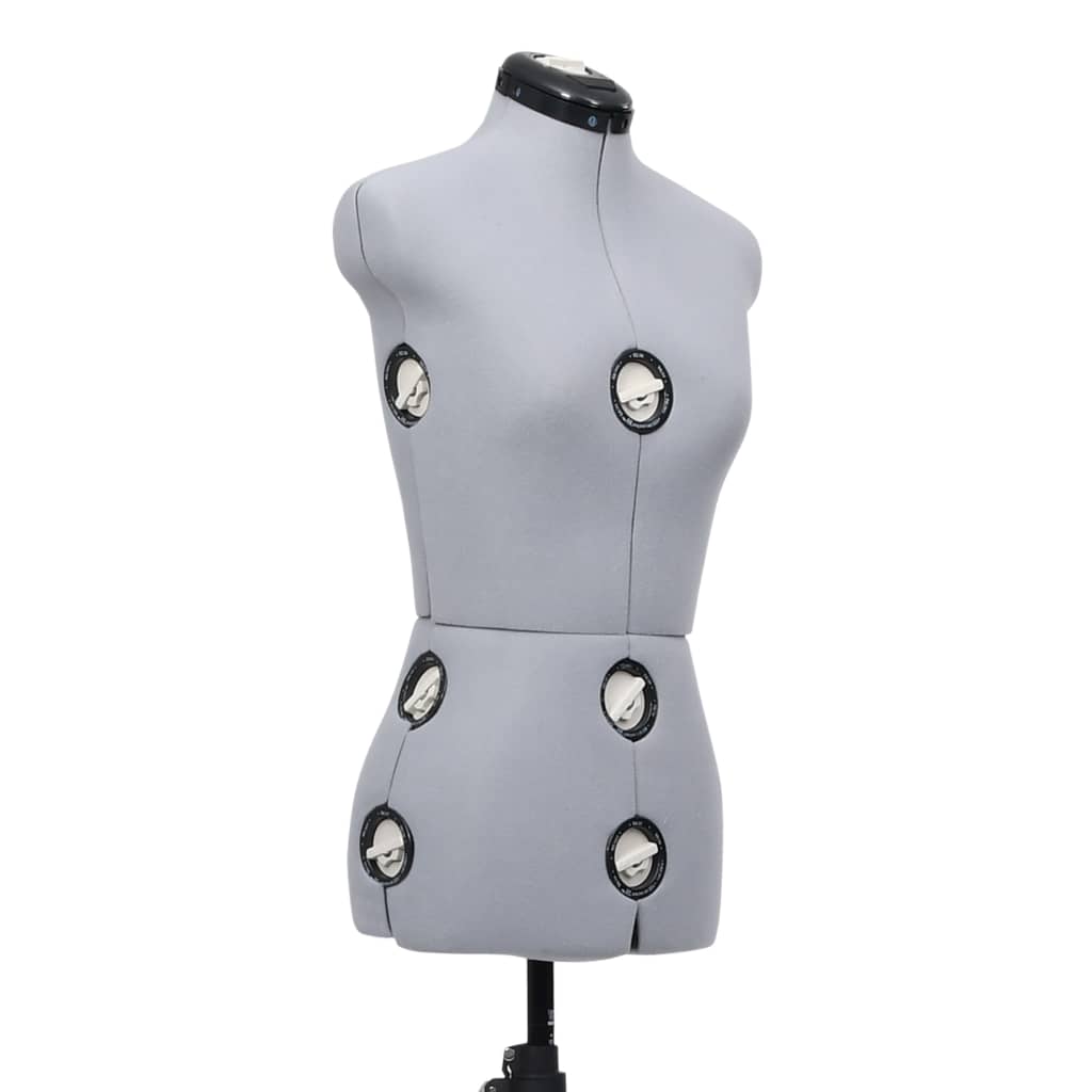 vidaXL Mannequin Adjustable Female Size 33-40 S Grey