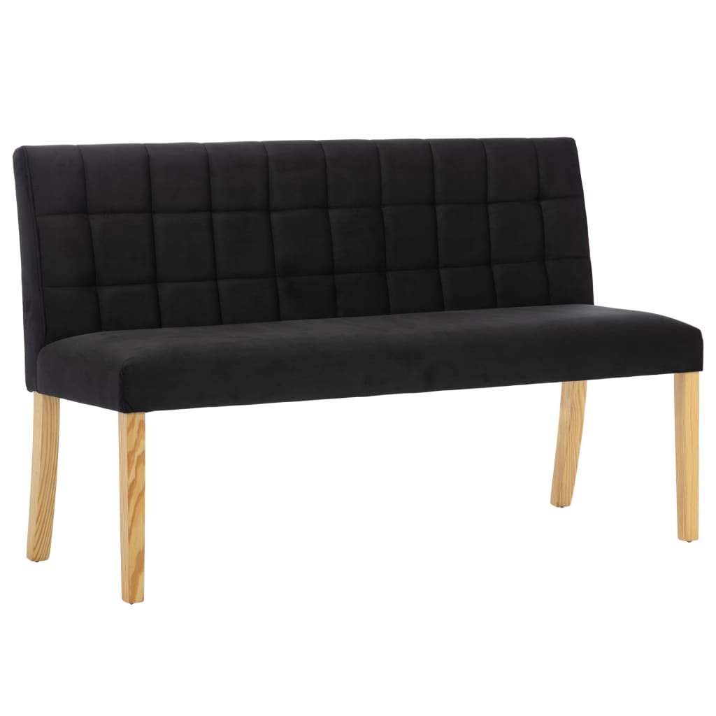 vidaXL Bench 140 cm velvet black