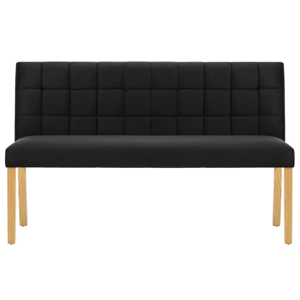 vidaXL Bench 140 cm velvet black