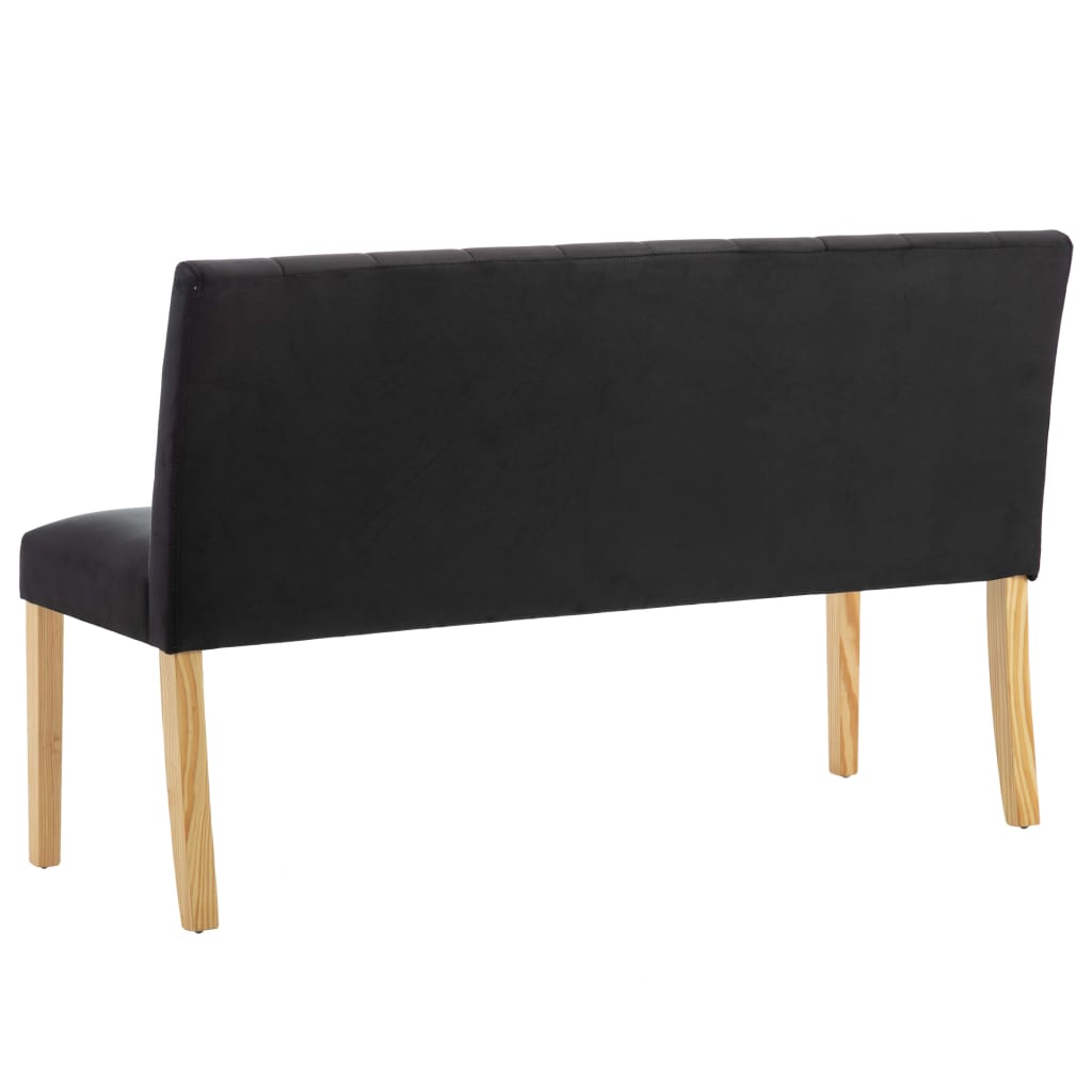 vidaXL Bench 140 cm velvet black