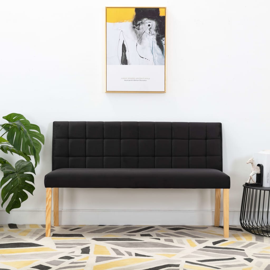 vidaXL Bench 140 cm velvet black
