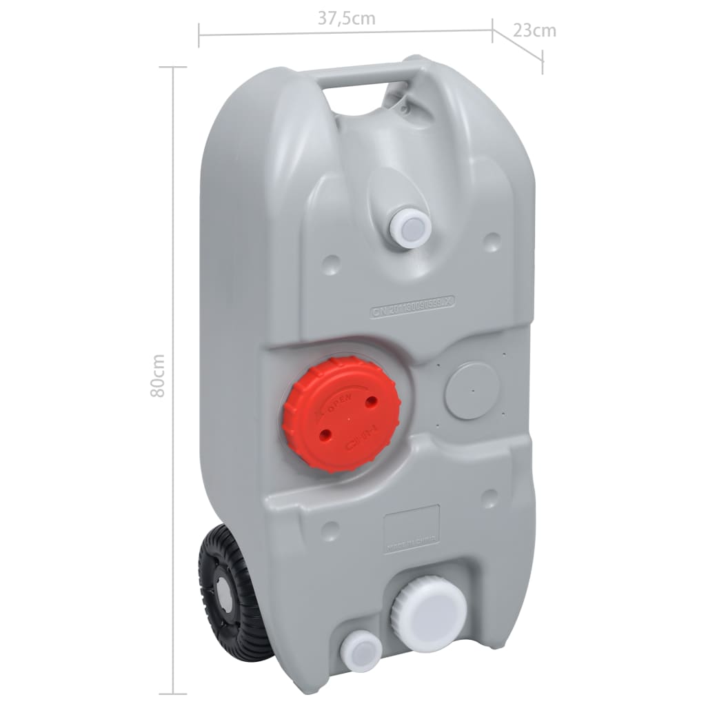 vidaXL Water Tank on Wheels 40 L Blue