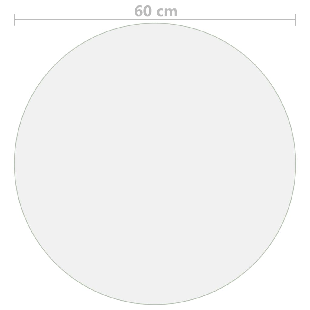 vidaXL Tafelbeschermer Ø60 cm 1,6 mm PVC transparant