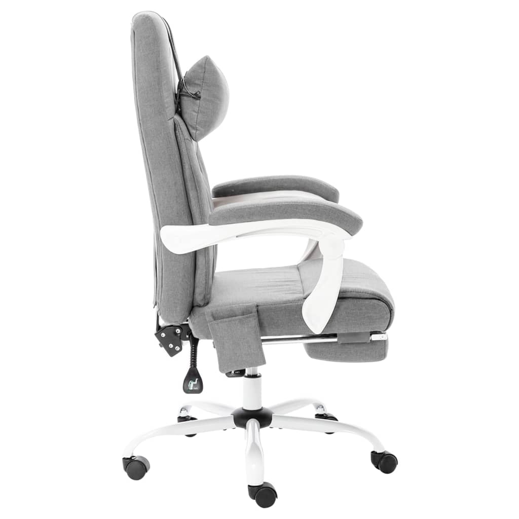 vidaXL Office Massage Chair Fabric Grey