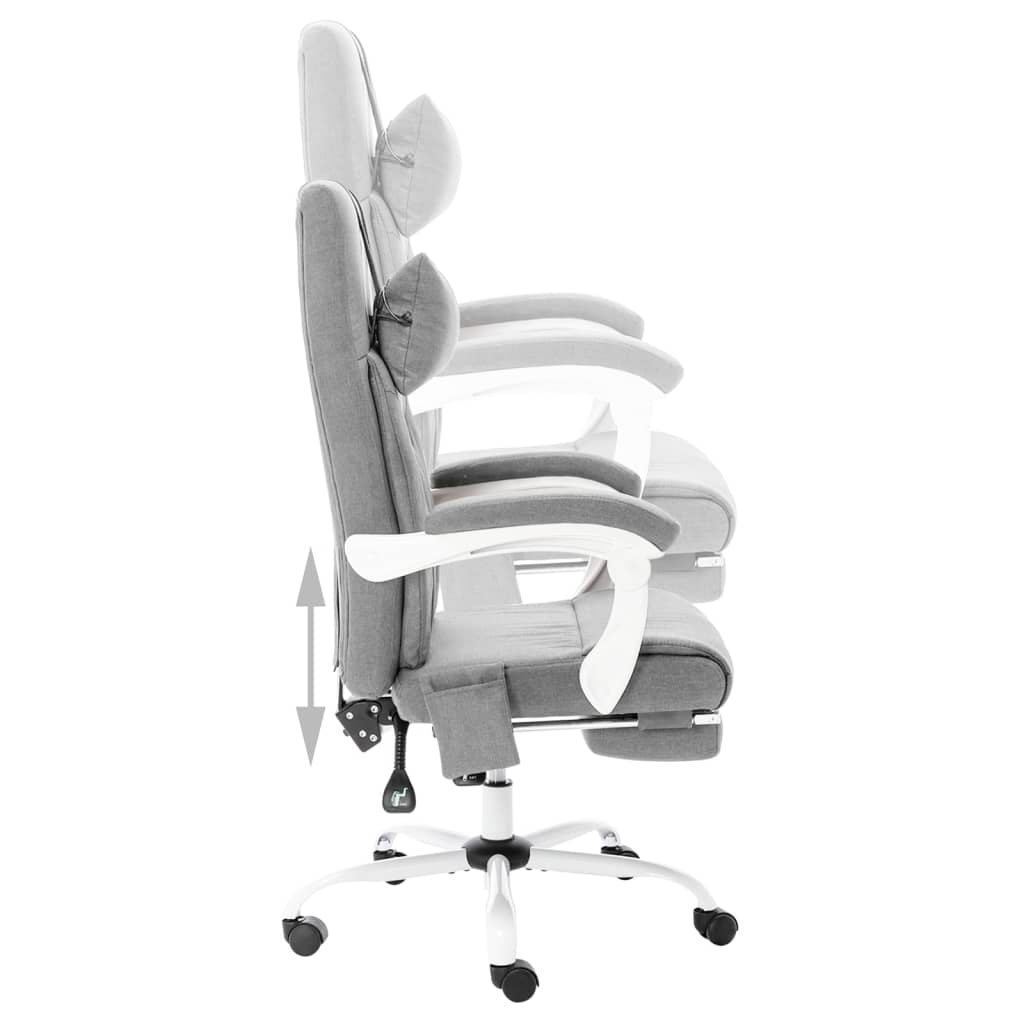 vidaXL Office Massage Chair Fabric Grey