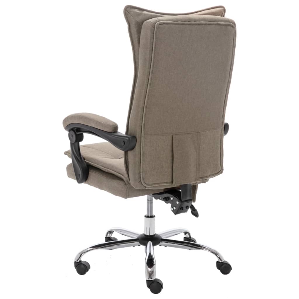 vidaXL Kantoormassagestoel stof taupe