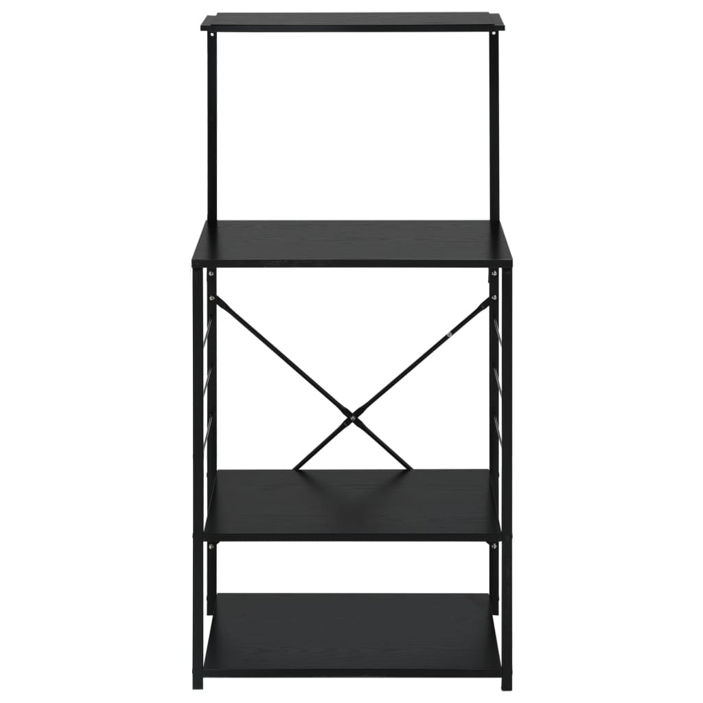 vidaXL Microwave Cabinet 60x39.6x123 cm Engineered Wood Black