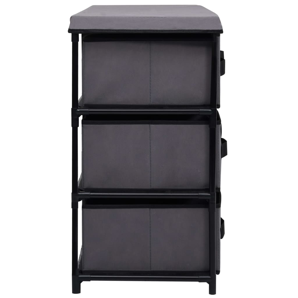 vidaXL Opbergkast met 6 lades 55x29x55 cm staal grijs