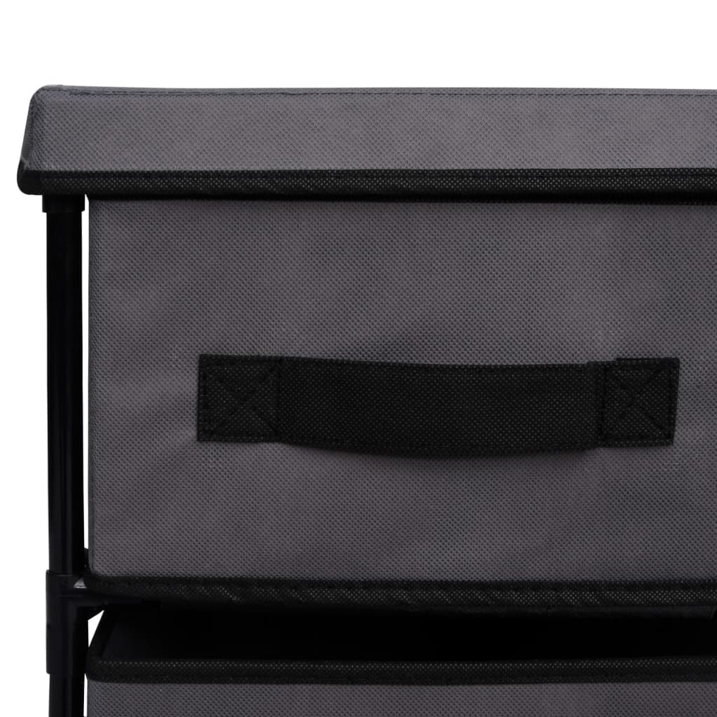 vidaXL Opbergkast met 6 lades 55x29x55 cm staal grijs