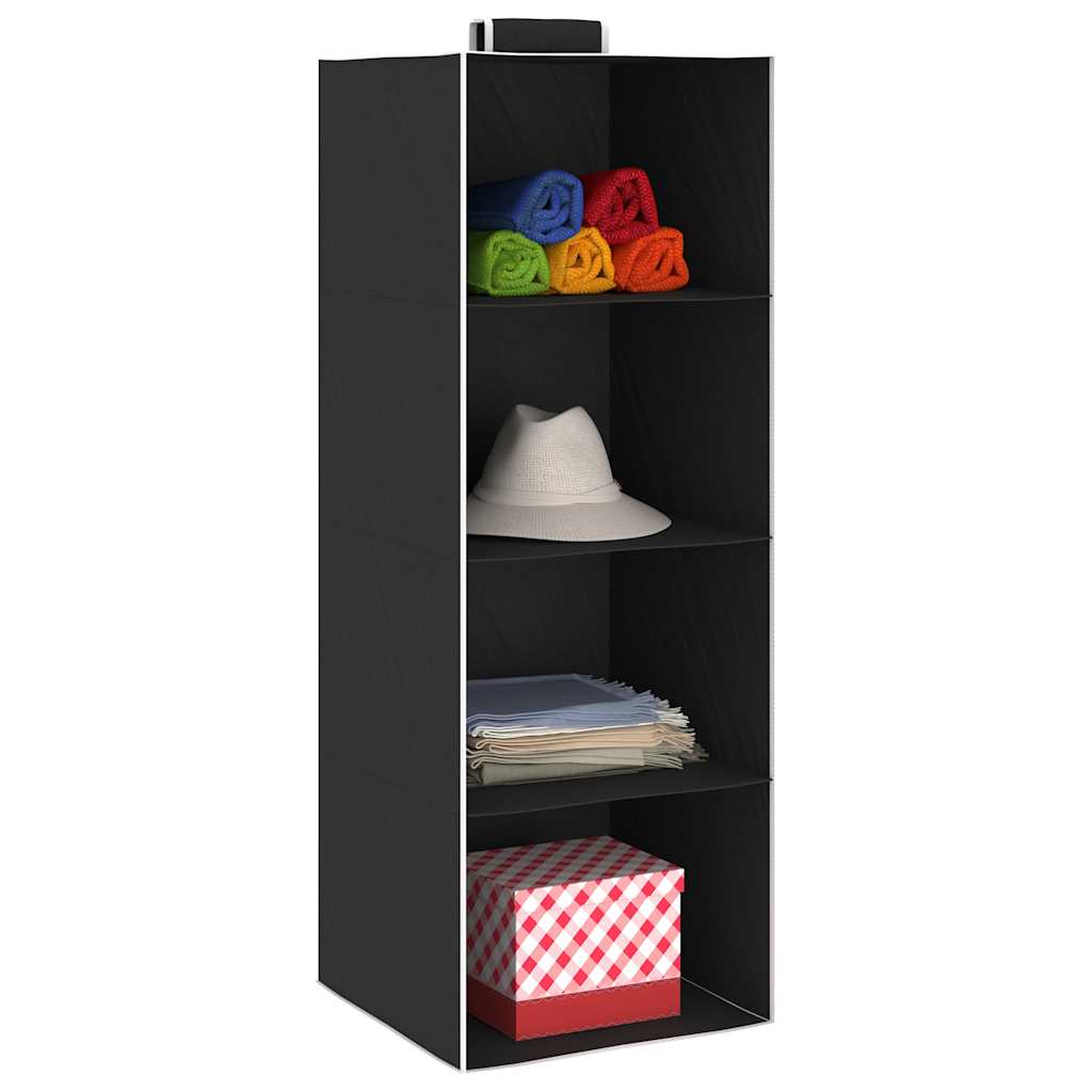 vidaXL Hanging Clothes Organizers 2 pcs with 4 Shelves Fabric