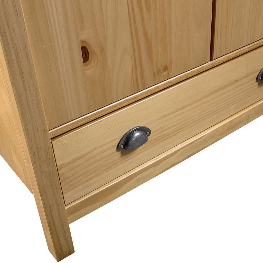 vidaXL Kledingkast Hill 2 deuren 89x50x170 cm massief grenenhout
