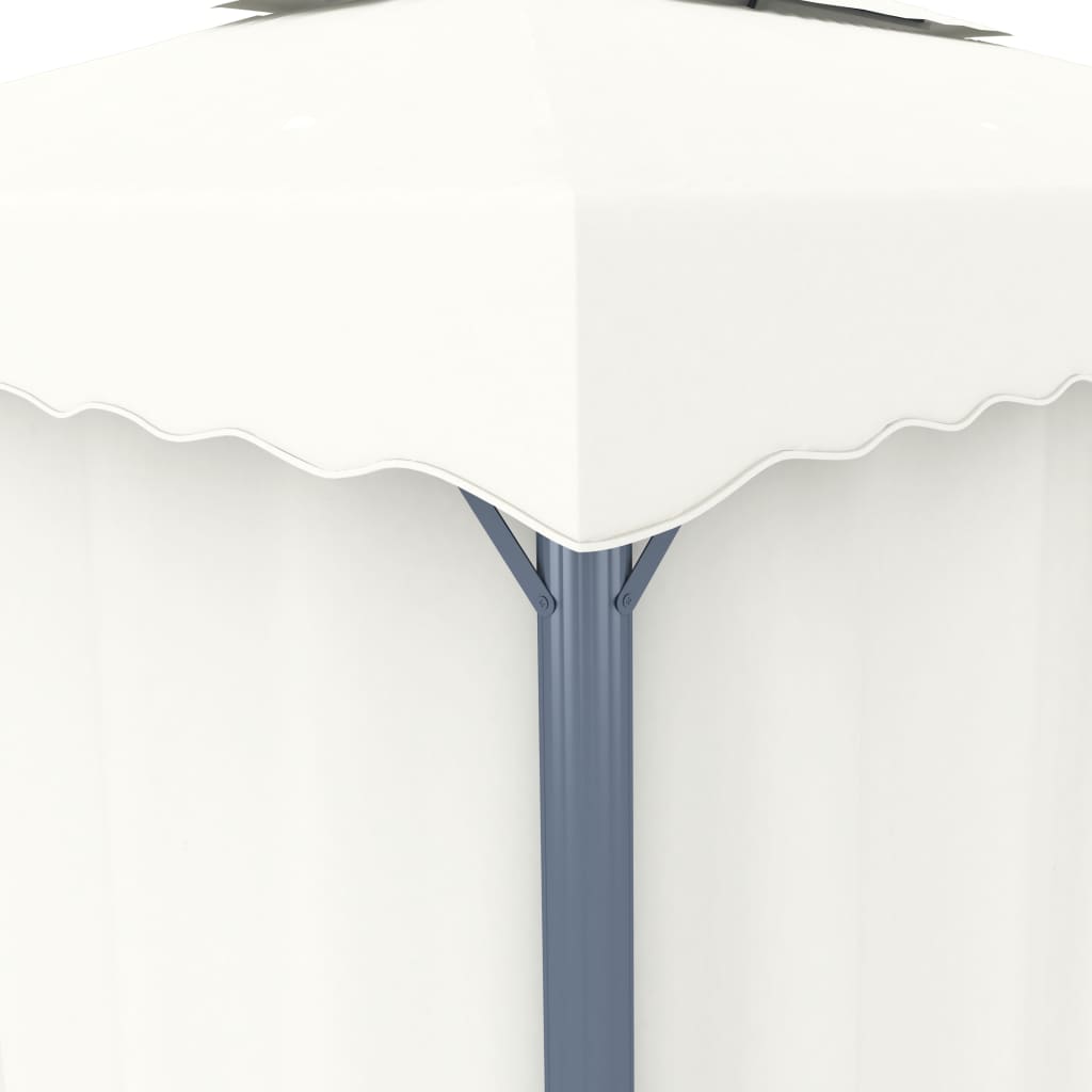 vidaXL Gazebo with curtain 4x3 m aluminium cream white