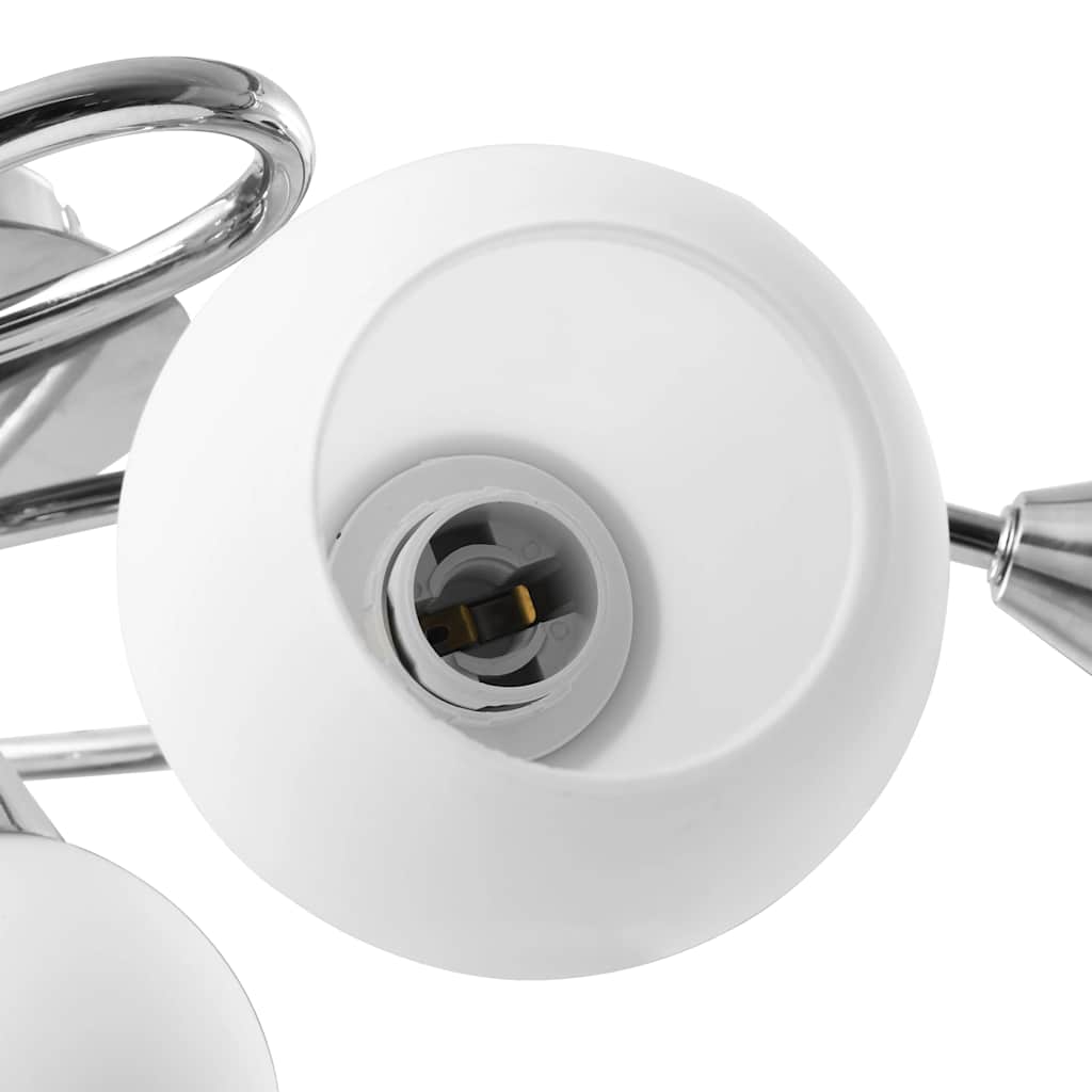vidaXL Plafondlamp met glazen tulpvormige kappen 5xE14 transparant