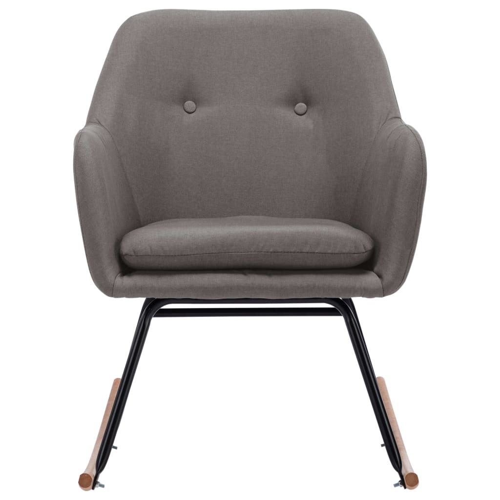 vidaXL Rocking Chair fabric light grey