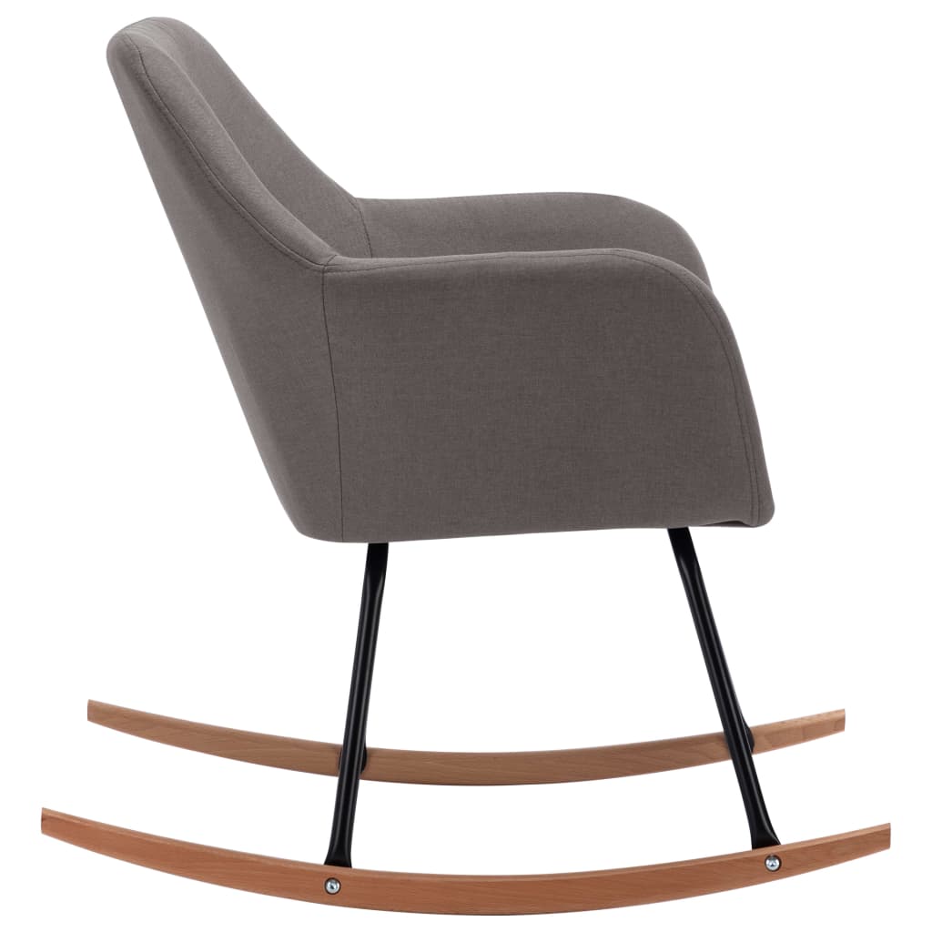 vidaXL Rocking Chair fabric light grey