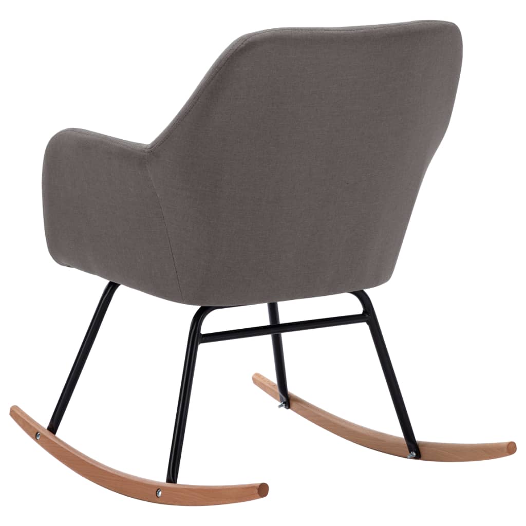vidaXL Rocking Chair fabric light grey