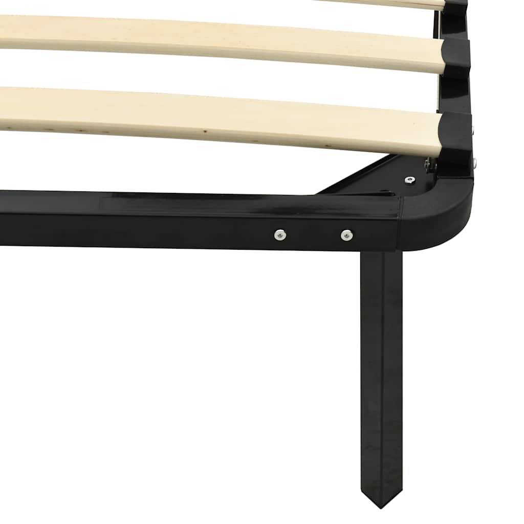 vidaXL Metal Bed Frame Black 90x200 cm