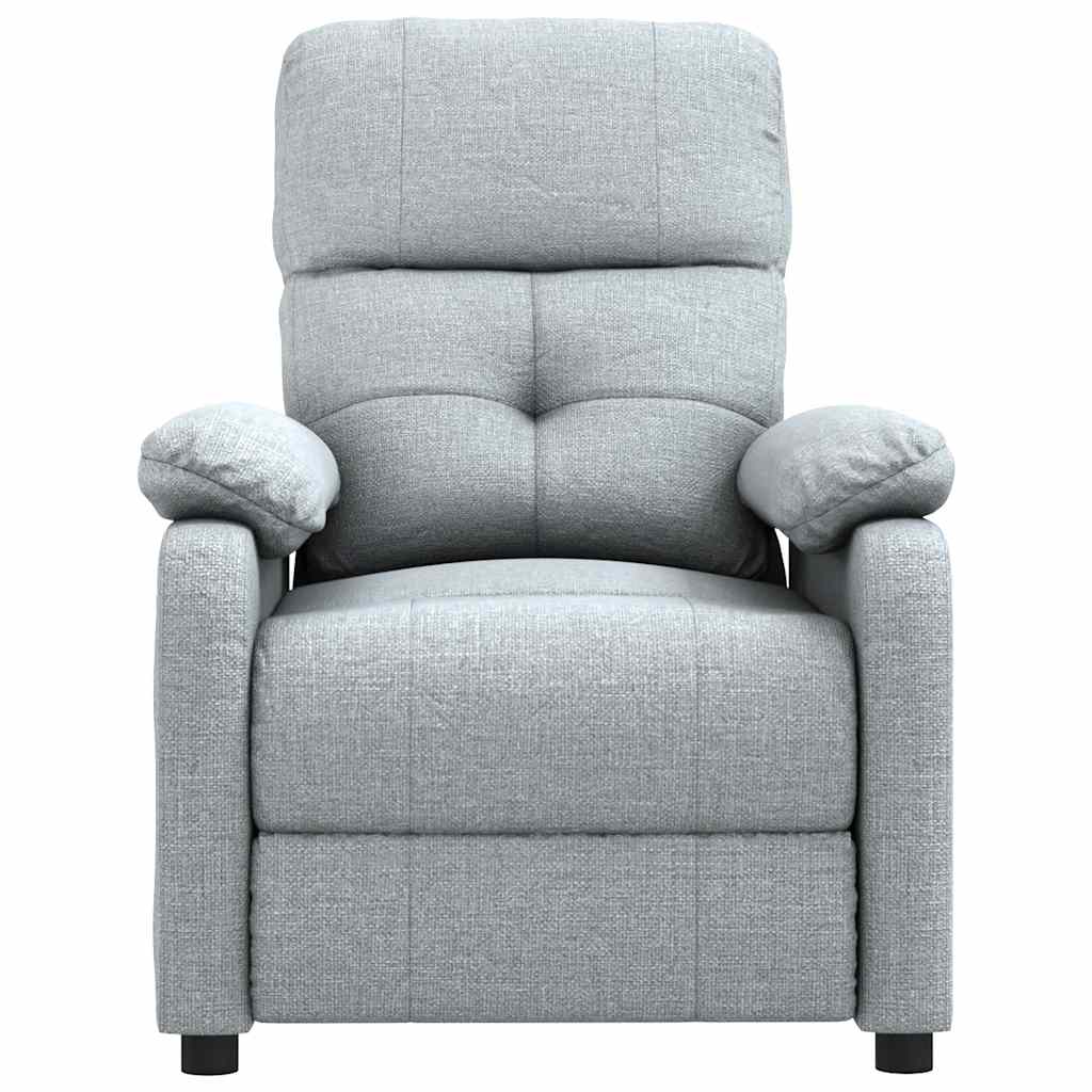 vidaXL Fauteuil verstelbaar stof lichtgrijs