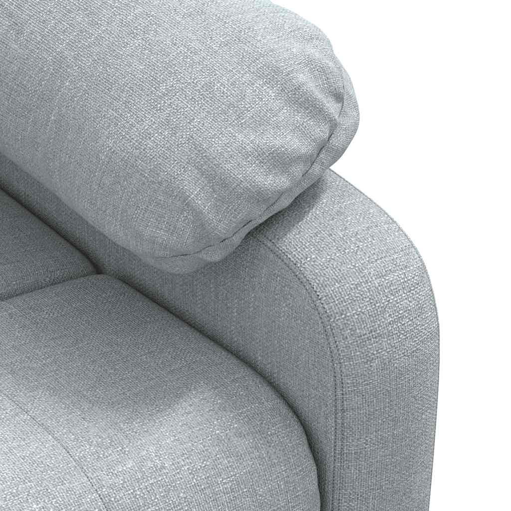 vidaXL Fauteuil verstelbaar stof lichtgrijs