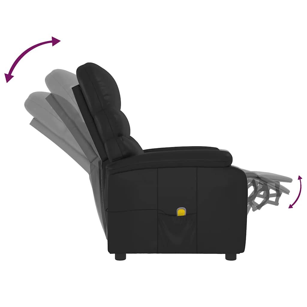 vidaXL Massagestoel kunstleer zwart
