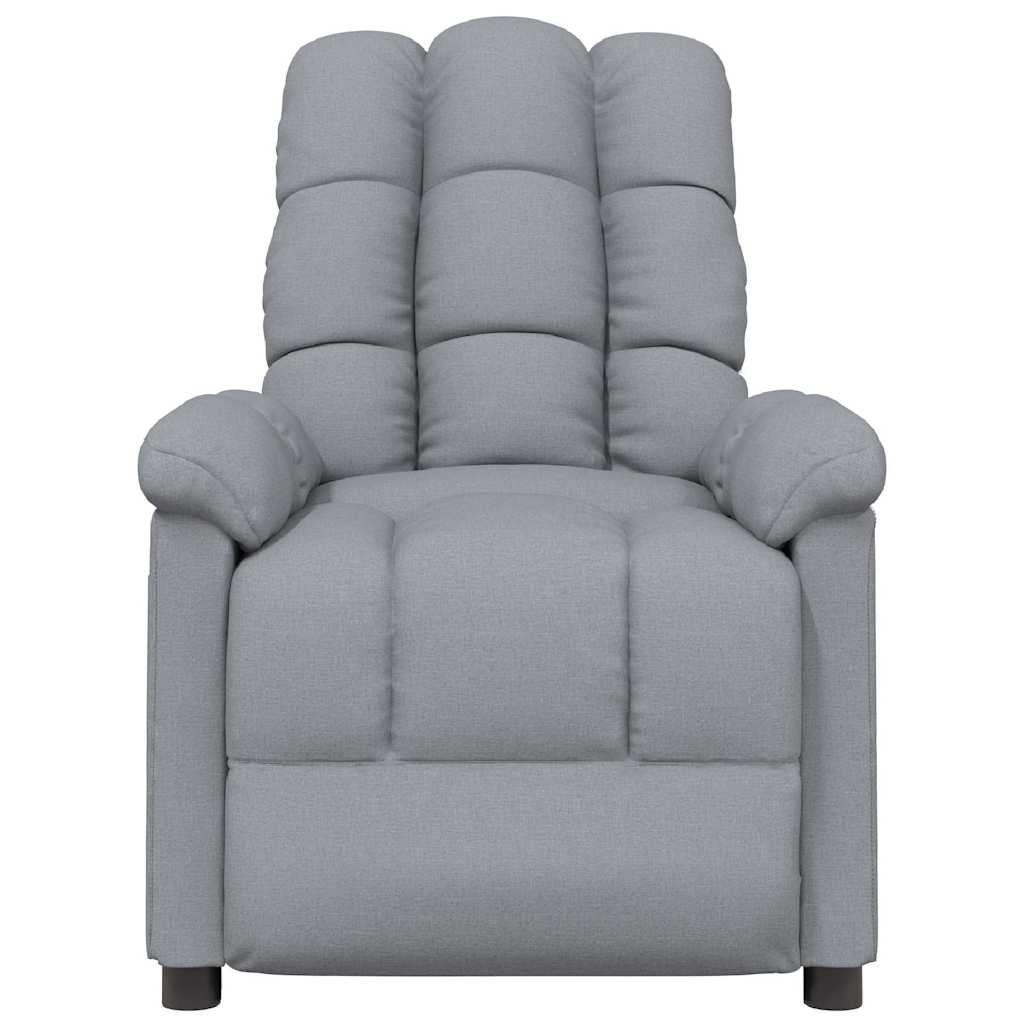 vidaXL Fauteuil verstelbaar stof lichtgrijs