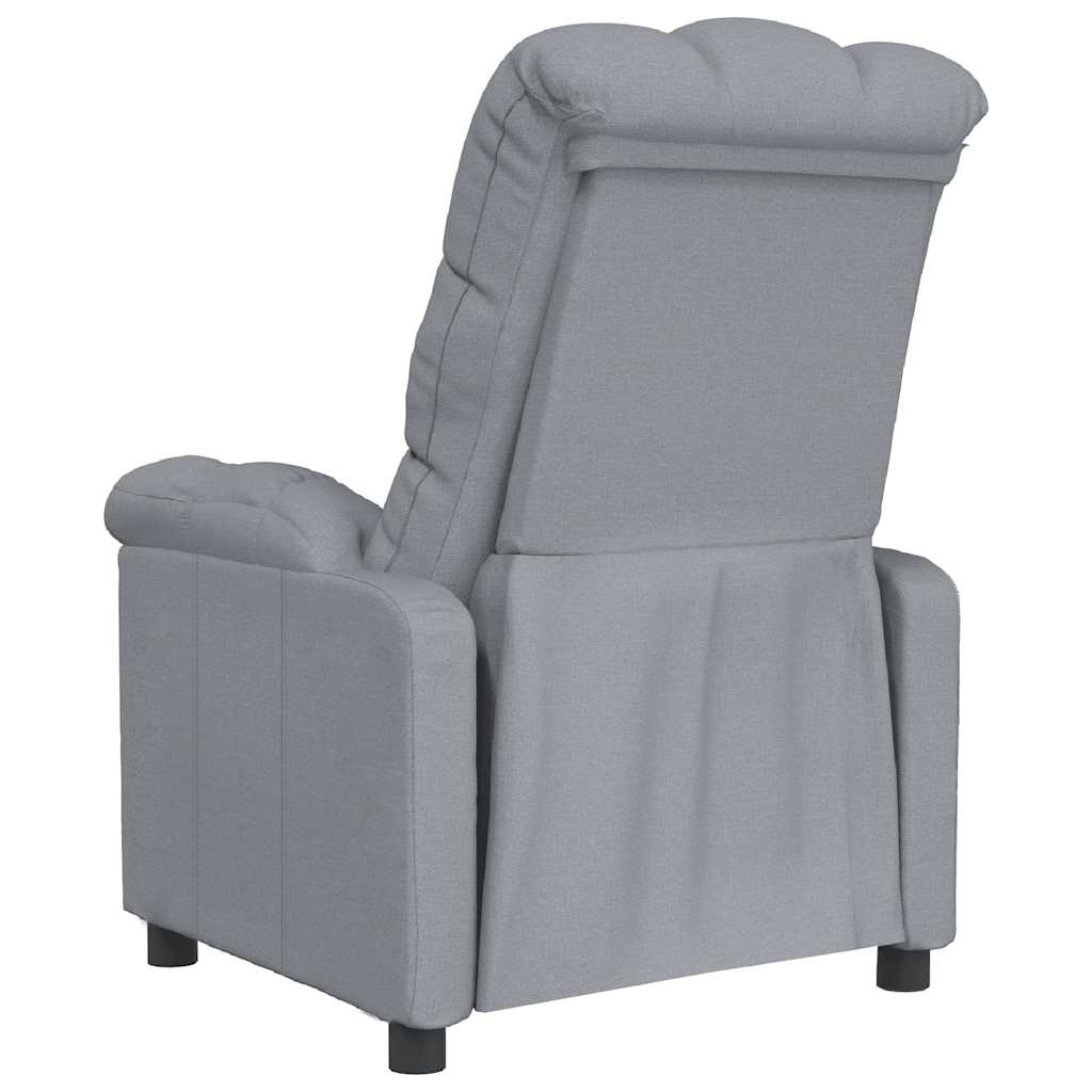 vidaXL Fauteuil verstelbaar stof lichtgrijs