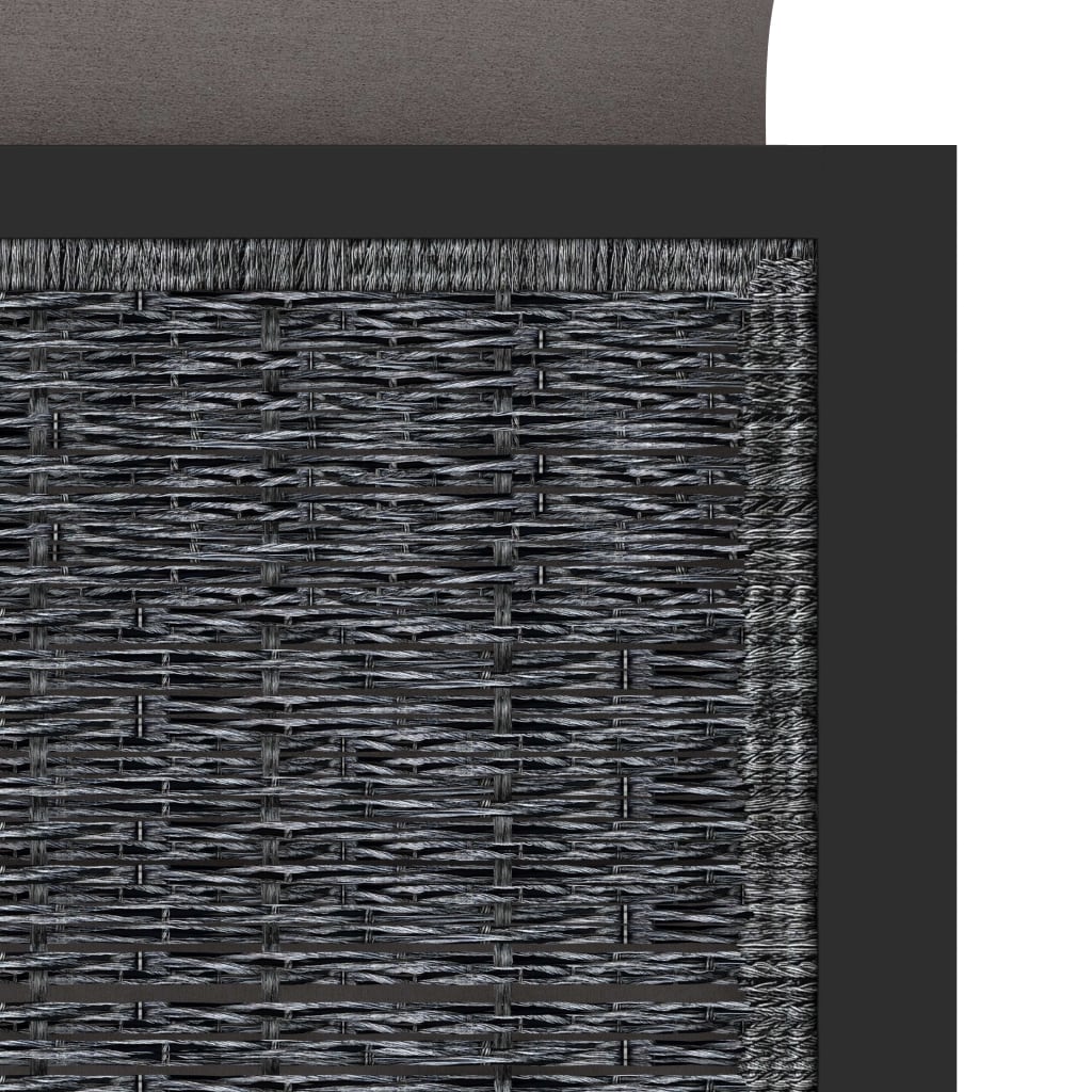 vidaXL Hoekbank sectioneel met rechterarmleuning poly rattan antraciet