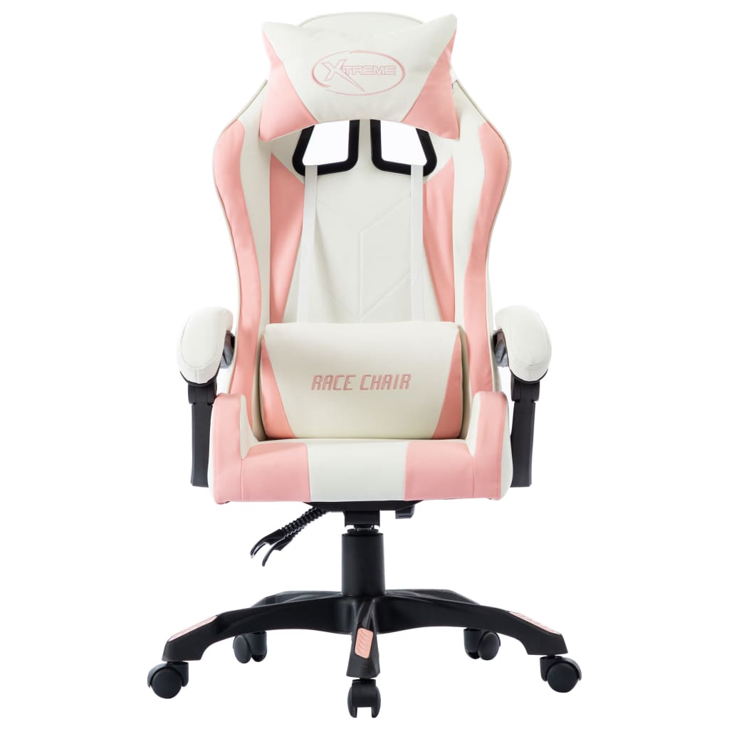 vidaXL Racestoel kunstleer roze