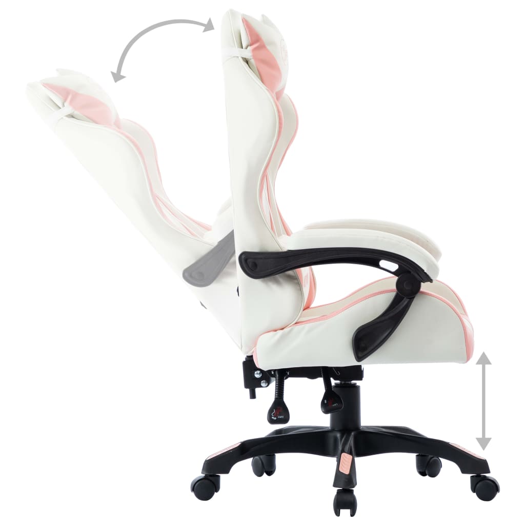 vidaXL Racestoel kunstleer roze